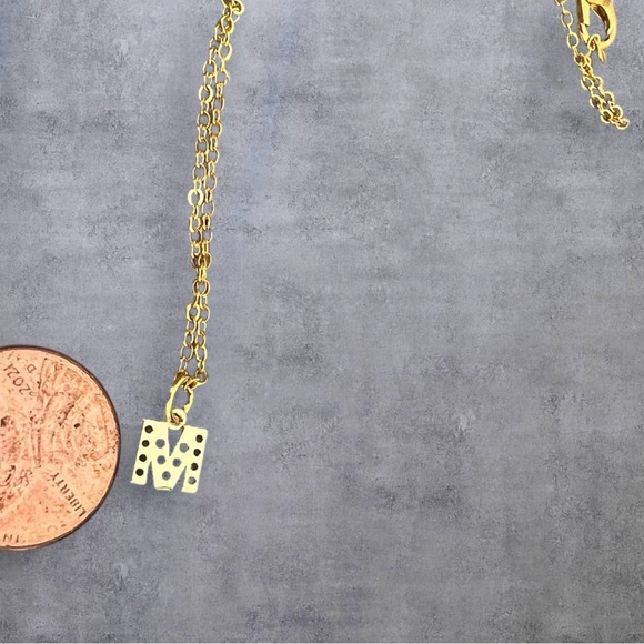 14K GP Name initials (Letter) pendant & necklace CHOOSE one from A-Z - Picture 4 of 5